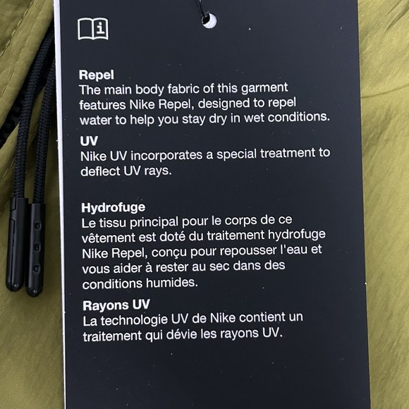 Nike Tech Vest Mens Sz Med Green Woven Utility Nylon Full Zip‎ New - Picture 9 of 9
